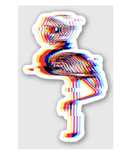 Load image into Gallery viewer, Glitch Space Flamingo Sticker
